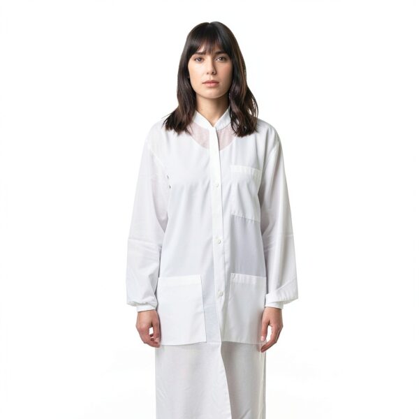 Medical Nation Disposable Lab Coat White Nonwoven SMS Protective-3