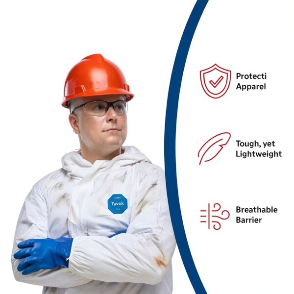 DuPont Tyvek 400 Protective Coverall Unisex with Skid‑Resistant Boots-3