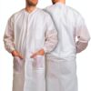 Medical Nation Disposable Lab Coat White Nonwoven SMS Protective-0