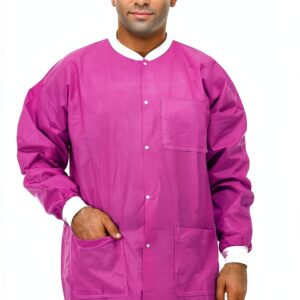 Disposable Lab Jacket Omnia One Unisex Layer SMS Protection Pack of 10-0