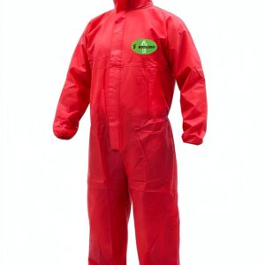 Disposable Coveralls RAYGARD Red Medium Protective Suit-0