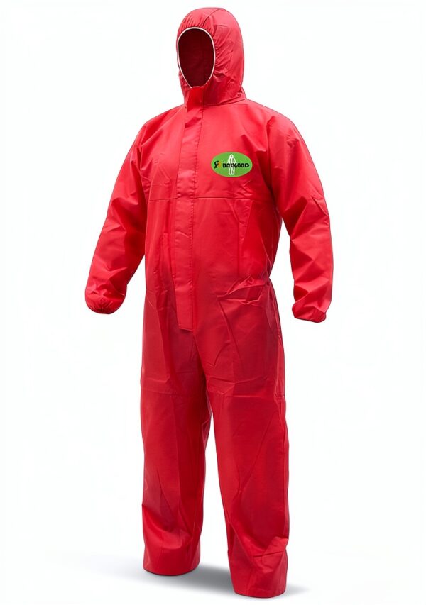 Disposable Coveralls RAYGARD Red Medium Protective Suit-0