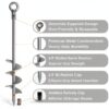 Ground Anchor Tyalez 18 Inch Duty Earth Anchor with Crossbar 6 Pack-6